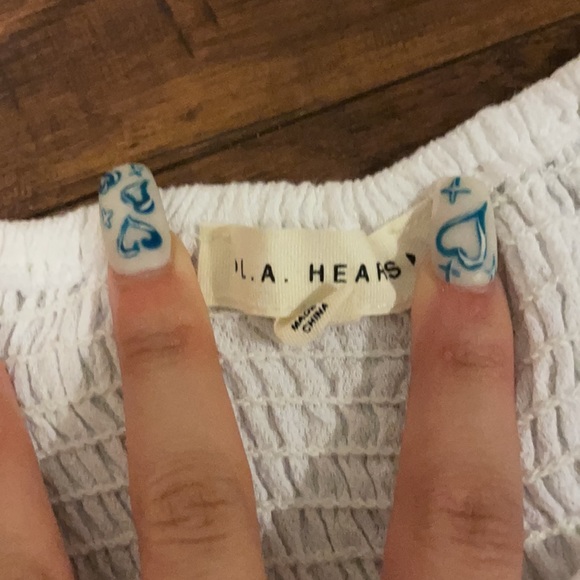 New Without Tags L.A. HEARTS White Frilly Crop Top - Picture 10 of 16